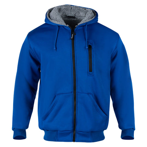 blue safety winter hoodie fleece