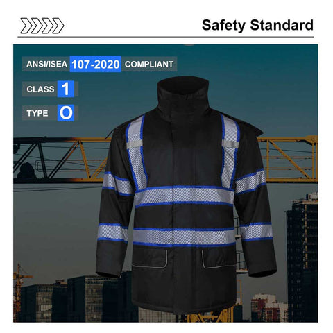 class 1 black hi vis jackets
