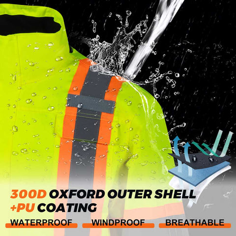 waterproof winter safety jacket