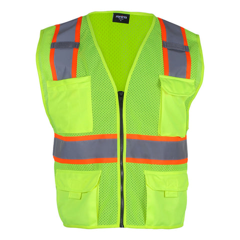 mesh safety vest with 8 pockets