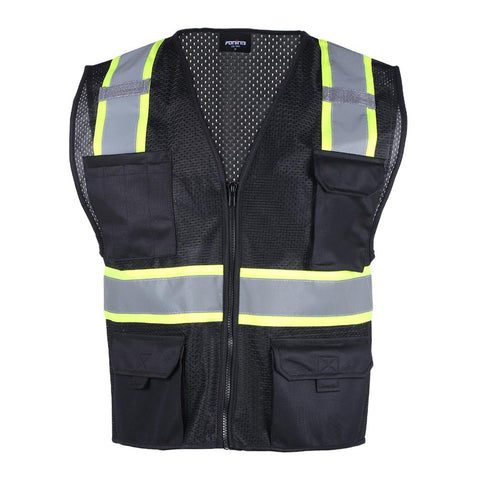 VT01 Blue Reflective Hi Vis Mesh ANSI Class 2 Safety Vest