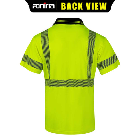 yellow hi vis t shirts back