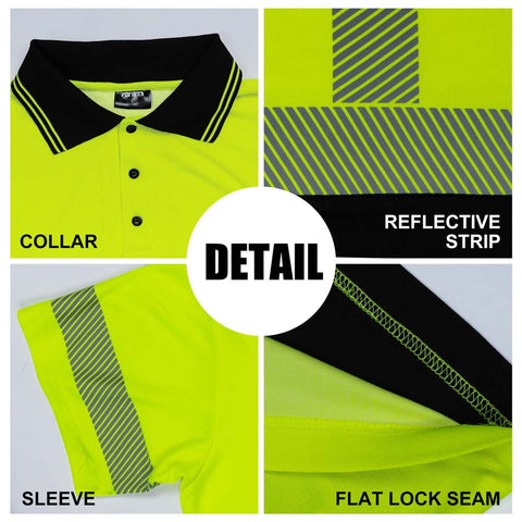 yellow hi vis t shirts detail 