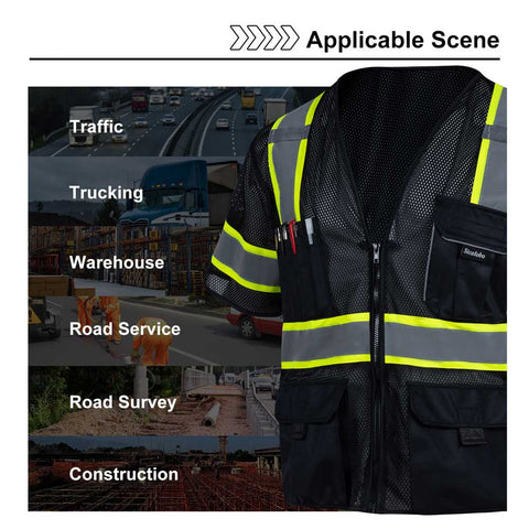 construction vest black