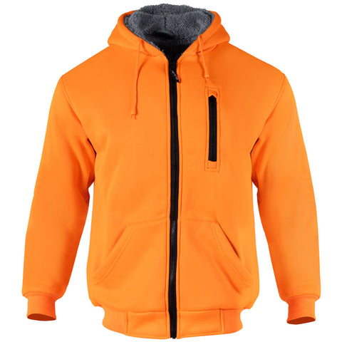 sherpa fleece winter hoodie for men
