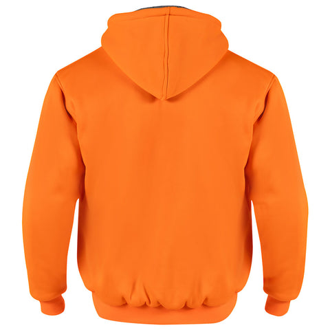 heavy duty safety winter hoodie orange