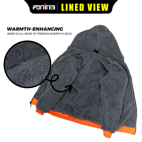 heavy duty winter fleece hoodie inner