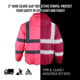 ansi class 1 pink reflective jackets