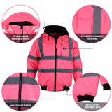 women pink reflective jackets