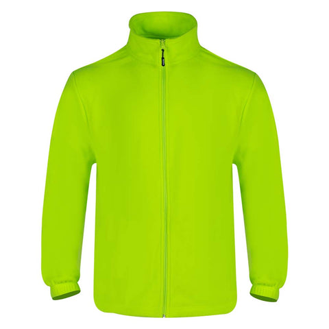 Bright green jacket on a white background