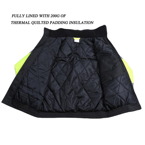 hi vis winter thermal jacket