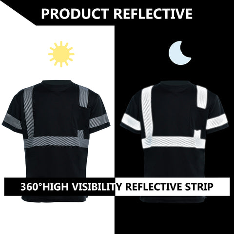 hi vis safety shirt with reflective strips