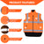 Safety Vest for Men Double Sided High Visibility Reflective with Pockets and Zipper ANSI Class 2 Hi Vis Fleece Work Vest