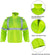 SR1000 Safety Rain Pants Jacket for Men Waterproof Class 3 Hi Vis Safety Work Gear Suit
