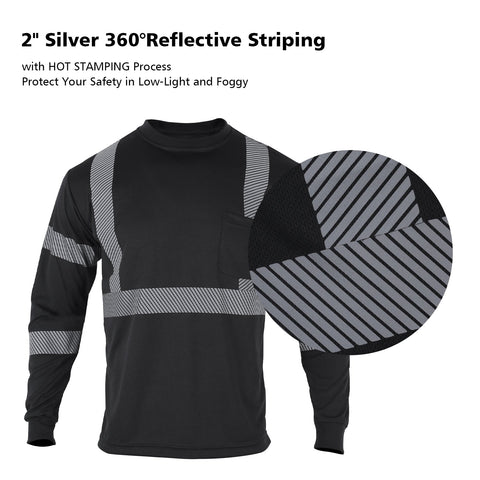 hi vis long sleeve shirt with reflective strips