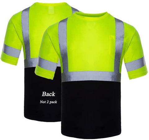 【Promotional Discount】Safety Shirts/Vests for Men High Visibility Reflective with Pockets Hi Vis Work Shirts/Vests