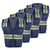 4 Pack Wholesale Hi Vis Mesh Safety Vest for Men With Pockes and Zipper