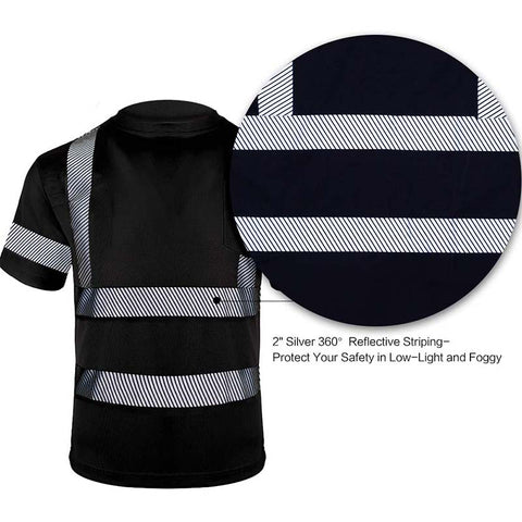 safety shirt with reflective stripes