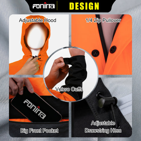 safety raincoat with big pocket
