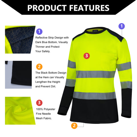 breathable hi vis long sleeve shirt
