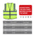 VT02 High Visibility Multiple Pocket Front Zipper Mesh Safety Vest
