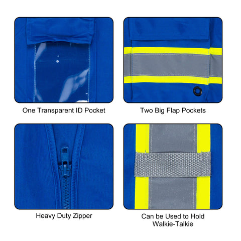 reflective safety with heavy duty zipper