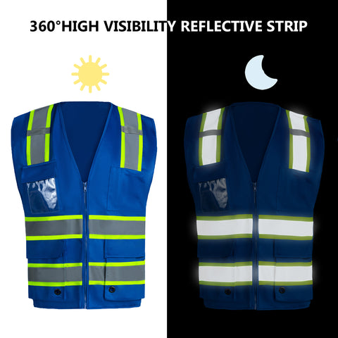 breathable hi vis vest with reflective strips