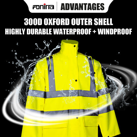durable waterproof safety raincoat