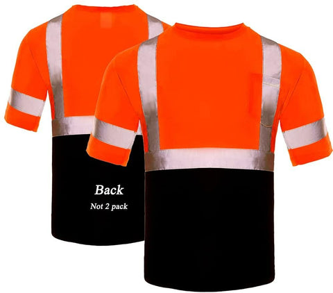 【Promotional Discount】Safety Shirts/Vests for Men High Visibility Reflective with Pockets Hi Vis Work Shirts/Vests