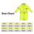 safety raincoat size chart