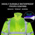 SR1000 Safety Rain Pants Jacket for Men Waterproof Class 3 Hi Vis Safety Work Gear Suit