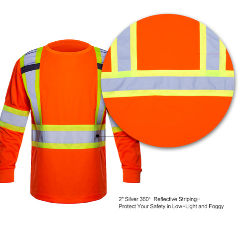 safety shirt with high quality reflective strips